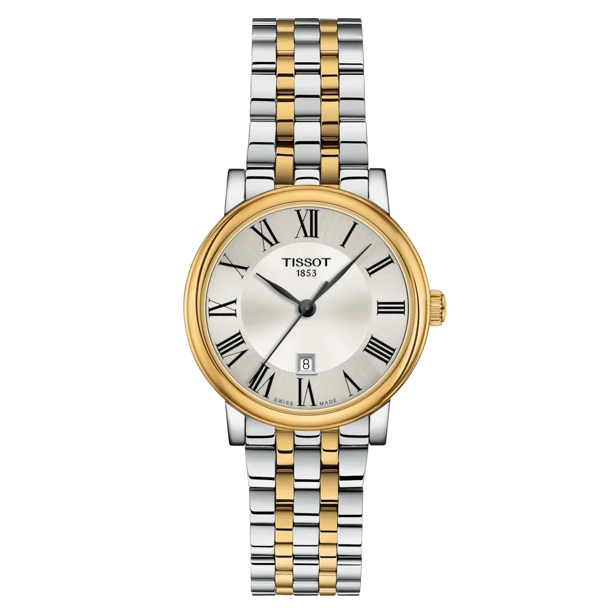 Tissot Carson Quartz Premium Lady Bi-Metal Silver Dial Watch