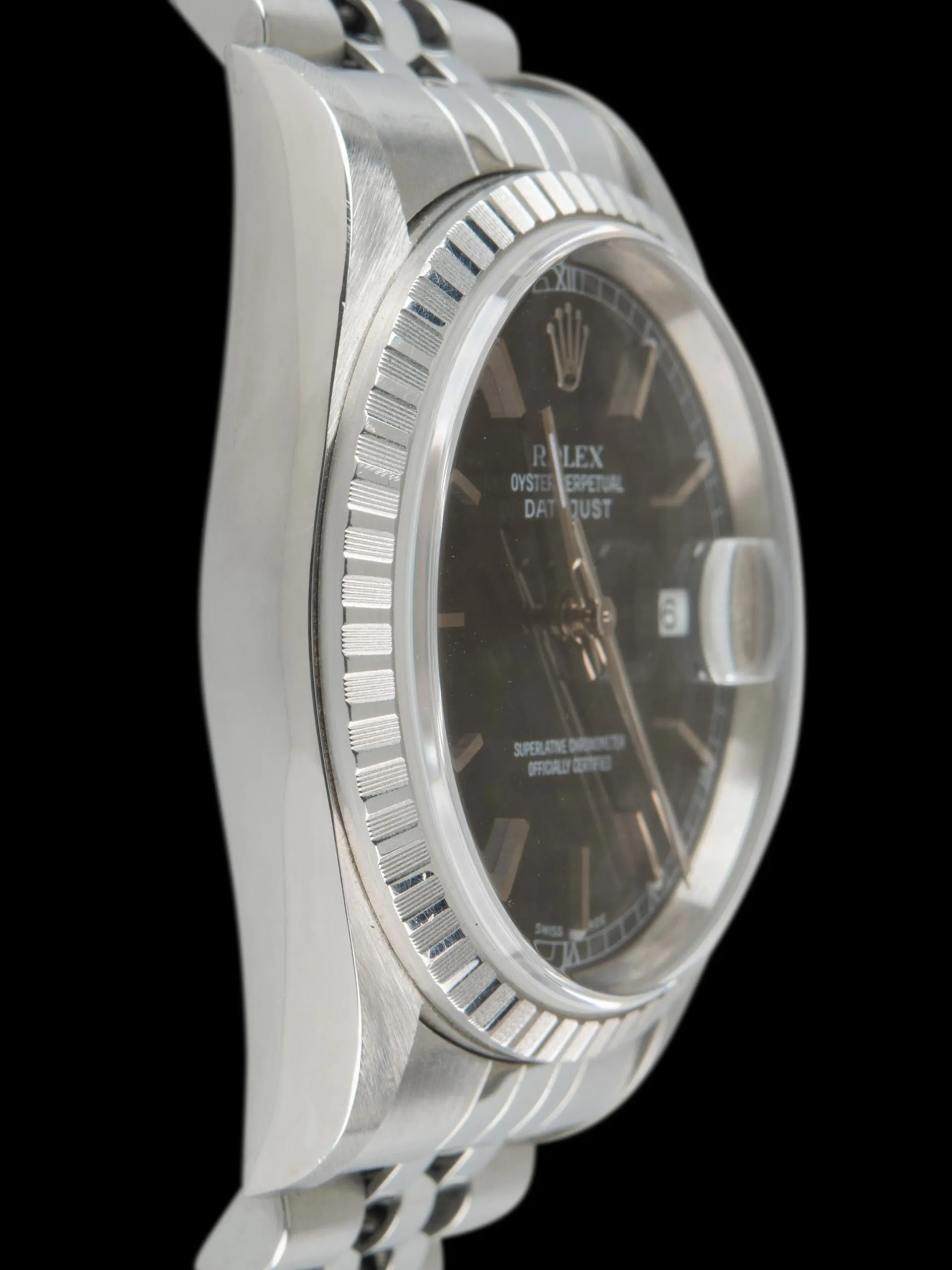 *Unpolished* 2000 Rolex Datejust (Ref. 16220) Black Dial