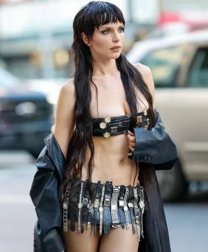 Up cycled Watch Belt Skirt