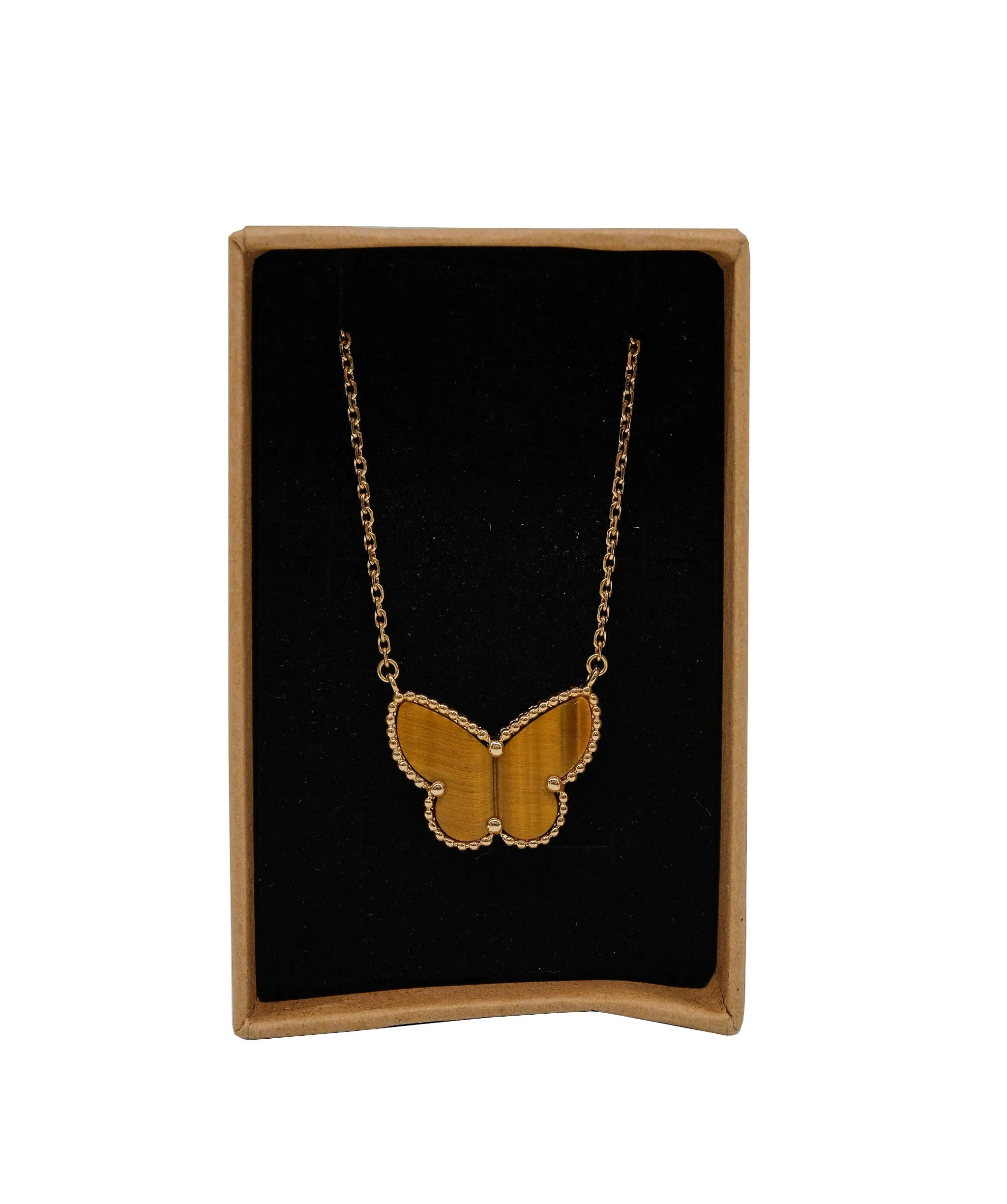 VCA Magic Tiger Eye Necklace Butterfly DXBS0272