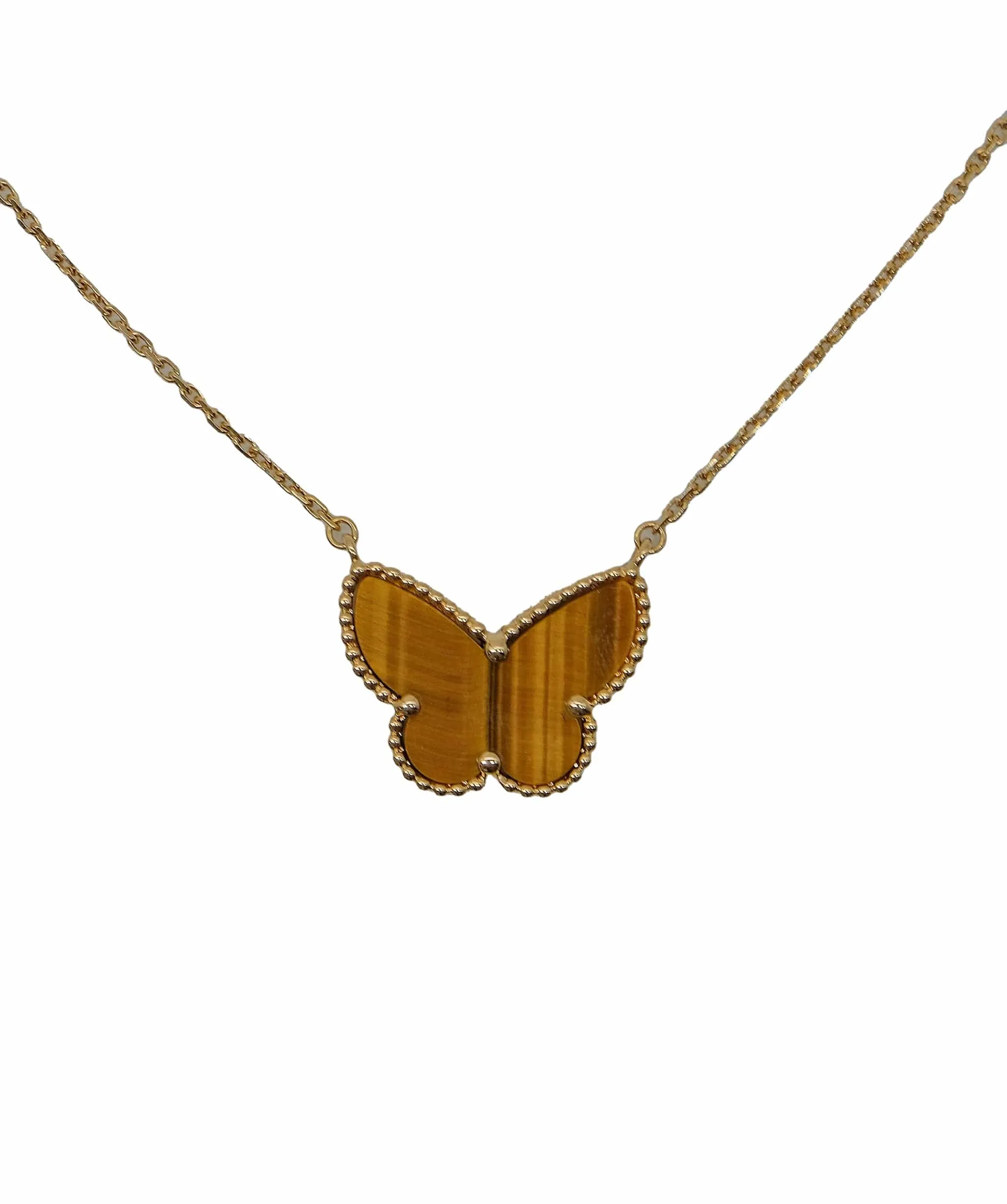 VCA Magic Tiger Eye Necklace Butterfly DXBS0272