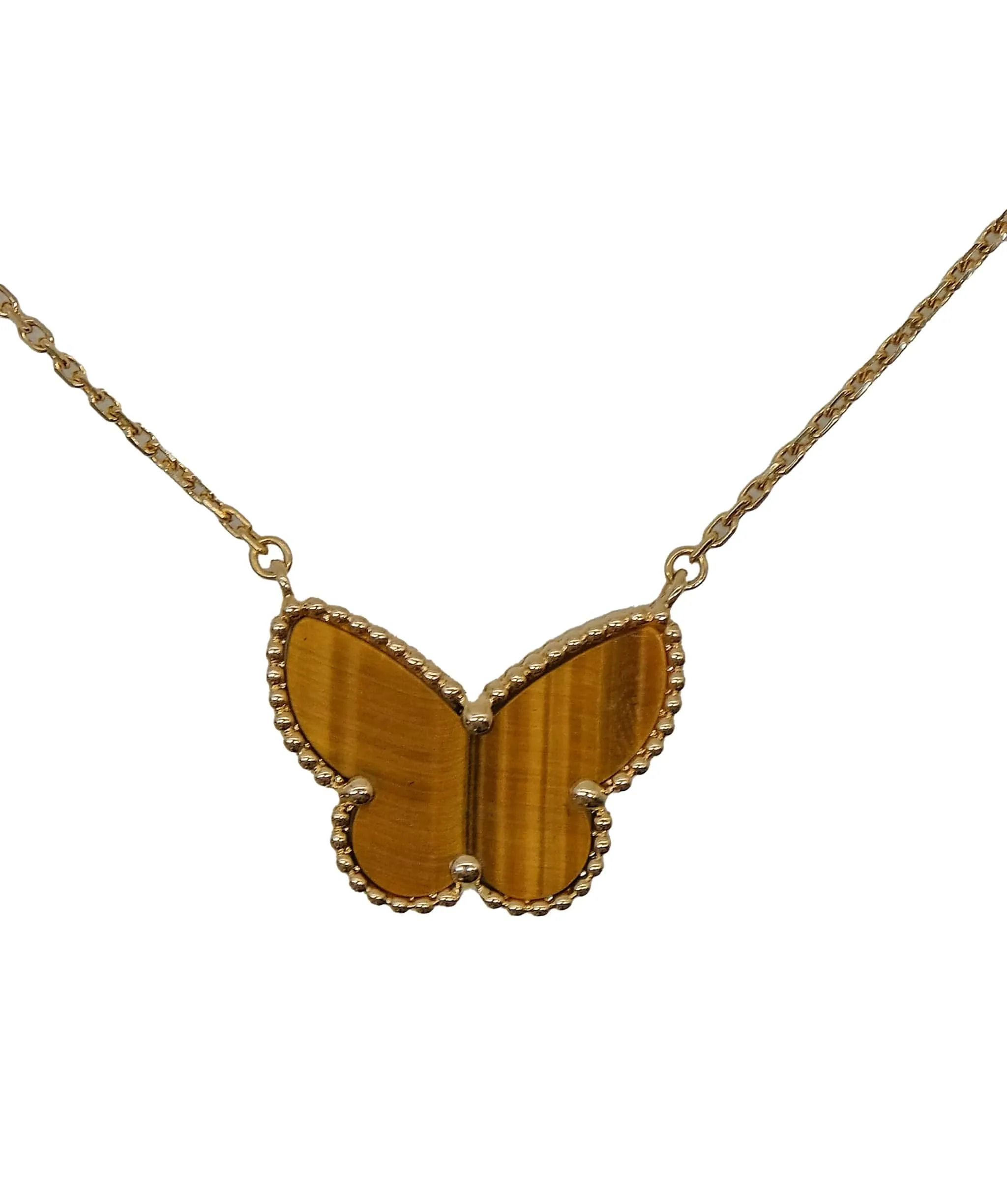VCA Magic Tiger Eye Necklace Butterfly DXBS0272