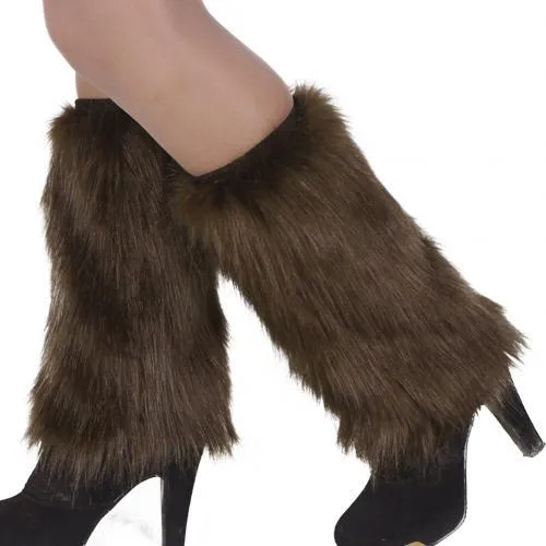 Warm Furry High Fashion Faux Fur Leg Warmers Boot Covers