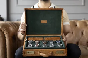 Watch Collector Case - Ostrich Honey Brown
