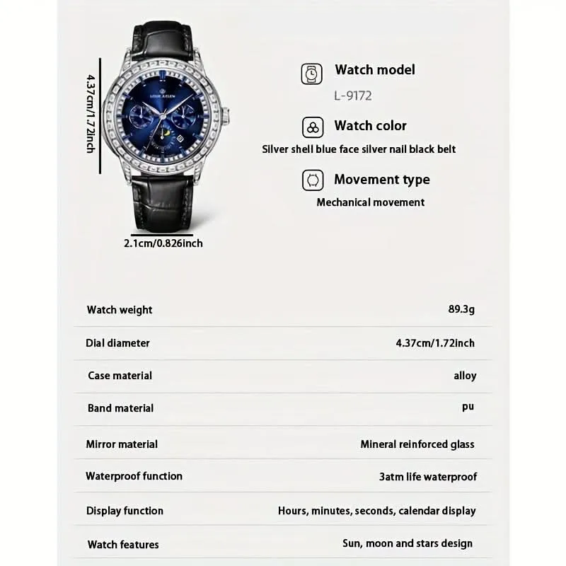 Watch King Men's Fashion Mechanical Watch, Waterproof, Glow-in-the-Dark