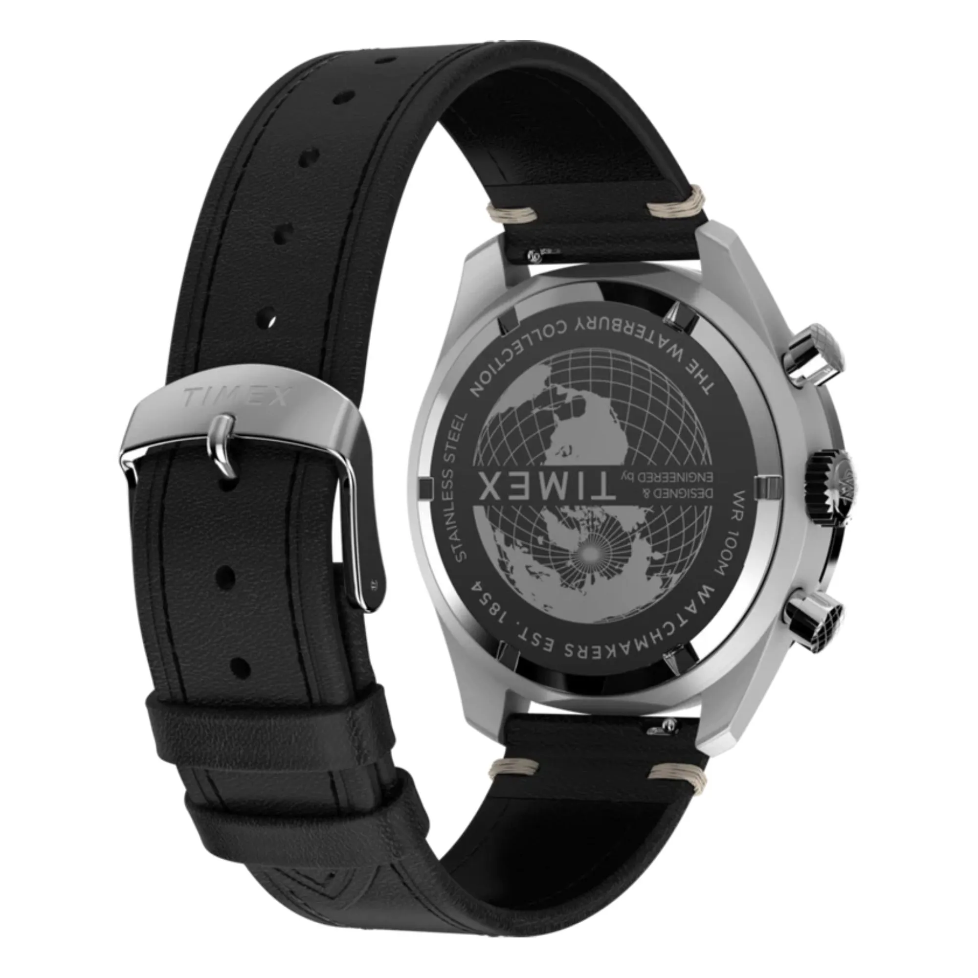 Waterbury Traditional Chronograph 41mm Leather Strap Watch