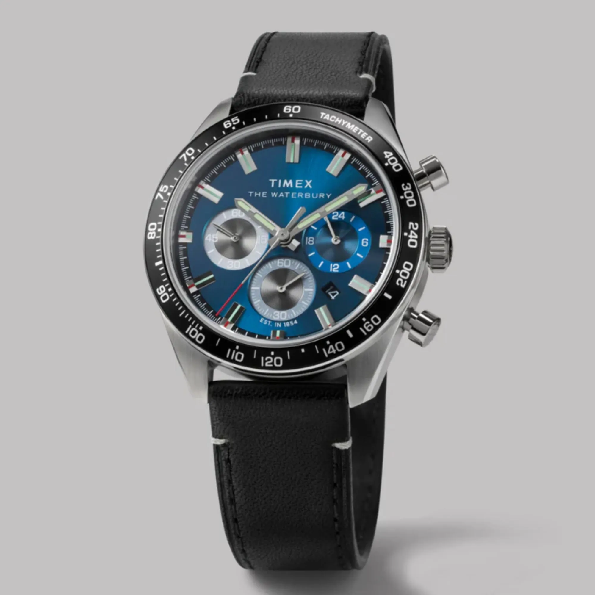 Waterbury Traditional Chronograph 41mm Leather Strap Watch