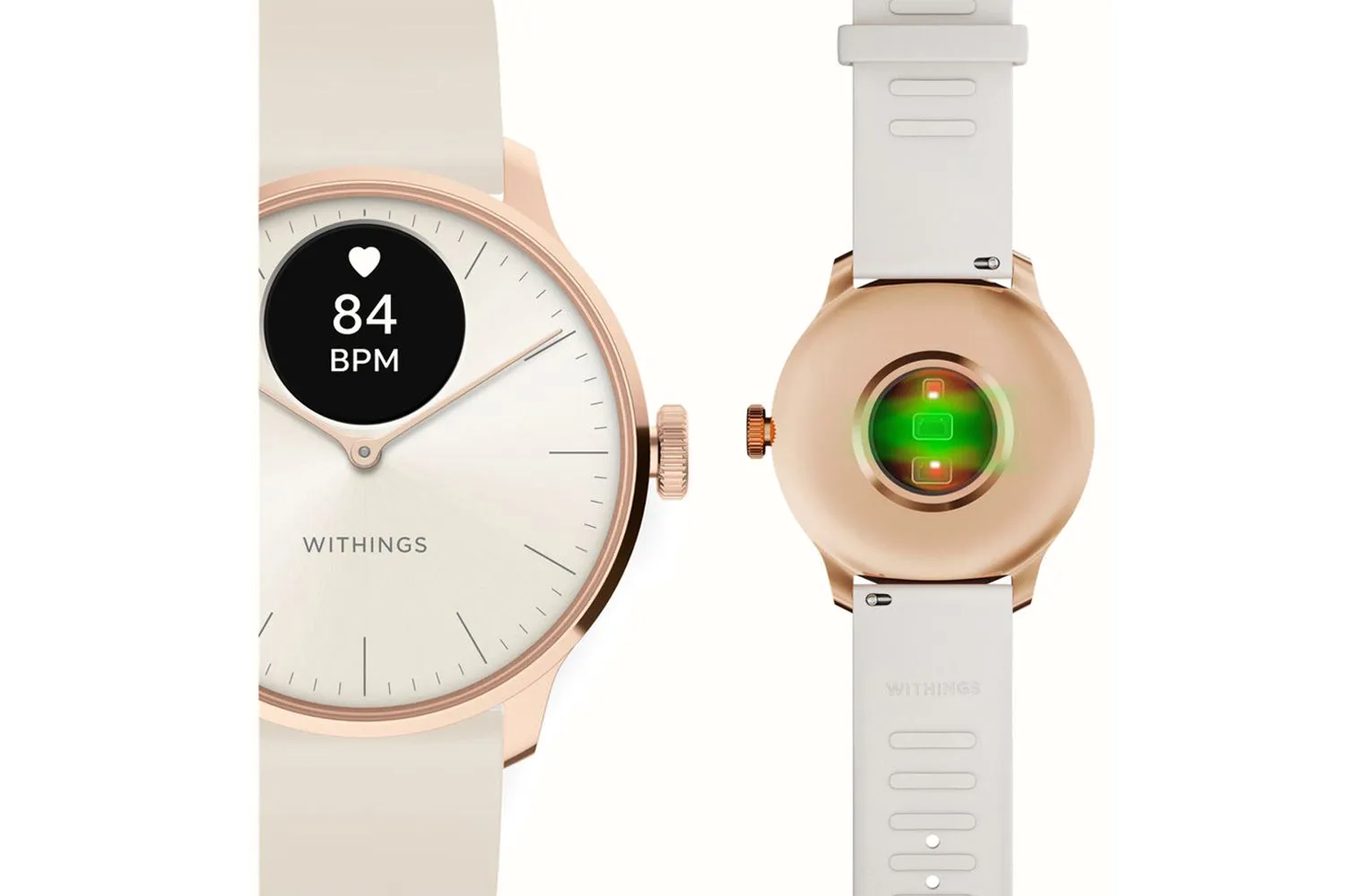 Withings ScanWatch Light | 37mm | Rose Gold White