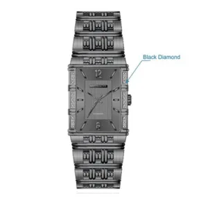 Wittnauer with 45X30 MM Black Rectangular Dial Stainless Steel Watch Band. WN3077
