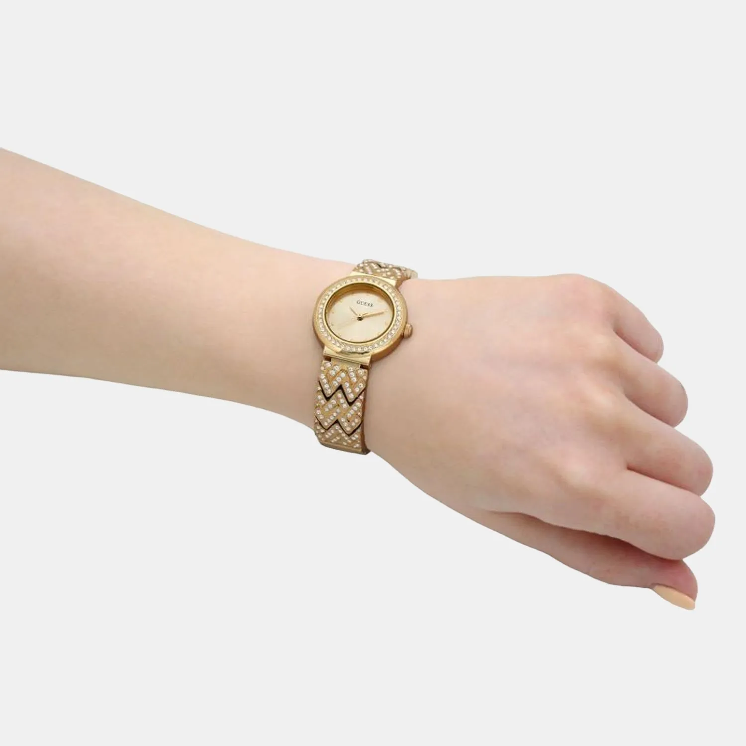 Women Gold Analog Stainless Steel Watch GW0476L2
