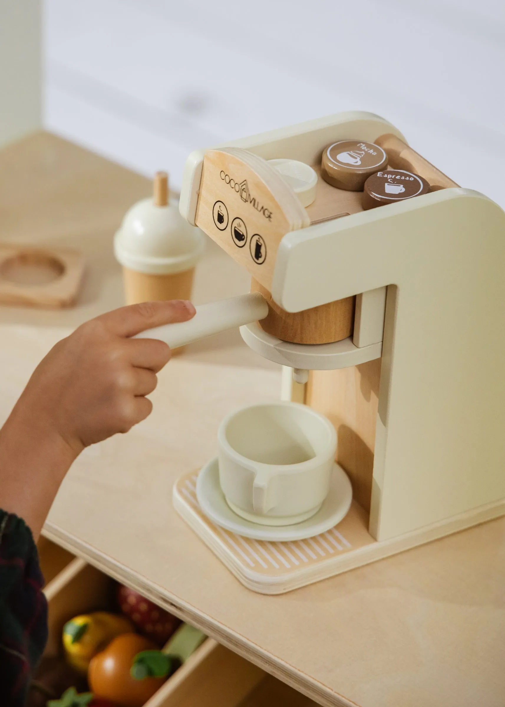 Wooden Coffee Maker Set - Foam