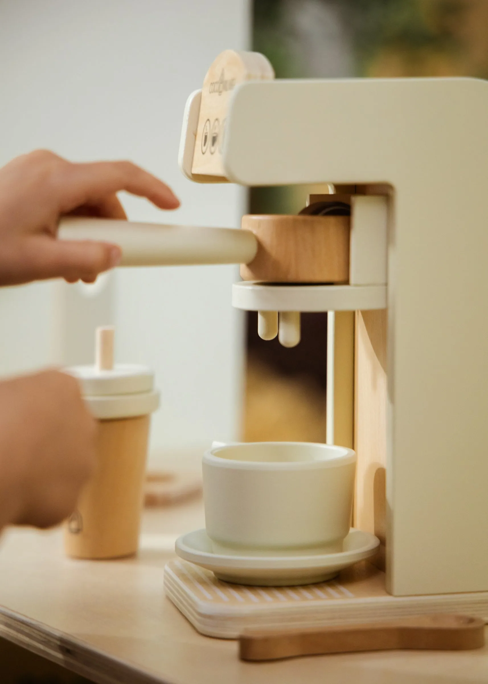 Wooden Coffee Maker Set - Foam